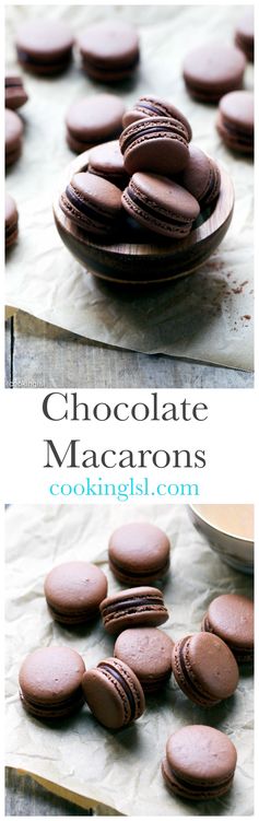 Chocolate Macarons With Chocolate Peppermint Ganache