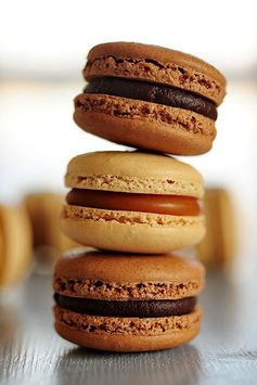 Chocolate Macarons with Salted Caramel Filling