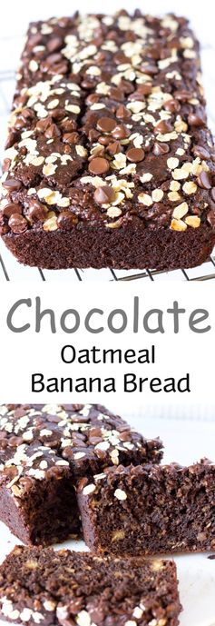 Chocolate Oatmeal Banana Bread