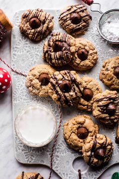 Chocolate Peanut Butter Crinkle Cookies