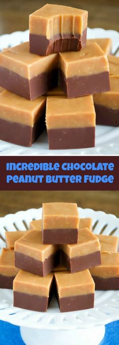 Chocolate Peanut Butter Double Decker Fudge