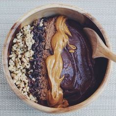 Chocolate Peanut Butter Protein Acai Bowl