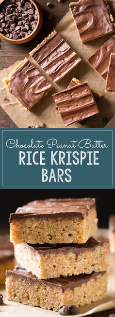 Chocolate Peanut Butter Rice Krispie Bars