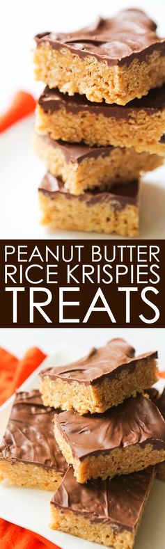 Chocolate Peanut Butter Rice Krispie Treats