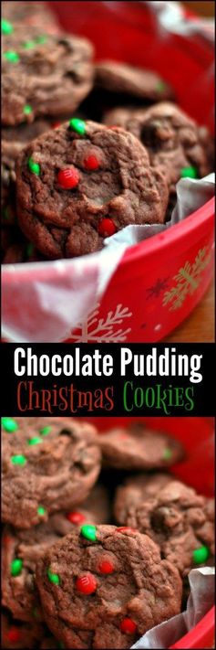 Chocolate Pudding Christmas Cookies