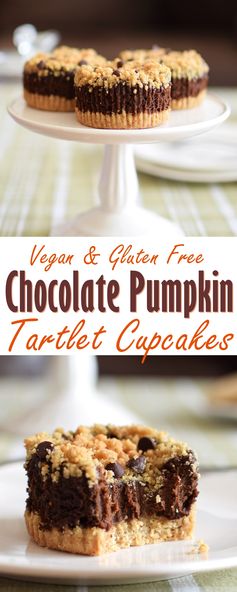 Chocolate Pumpkin Tartlet Cupcakes