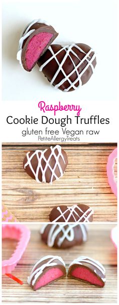 Chocolate Raspberry Cookie Dough Truffles