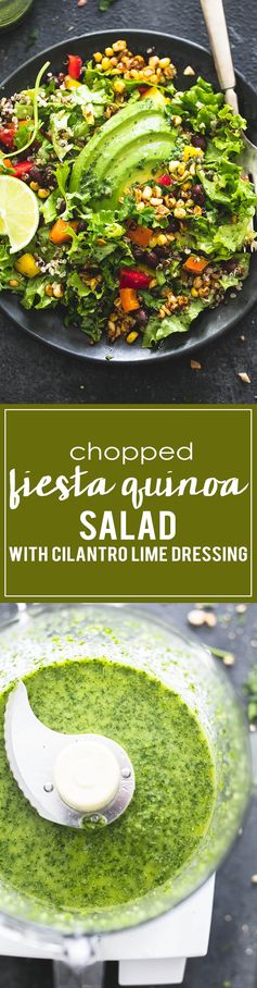 Chopped Fiesta Quinoa Salad with Cilantro Lime Dressing