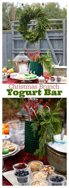 Christmas Brunch Yogurt Bar