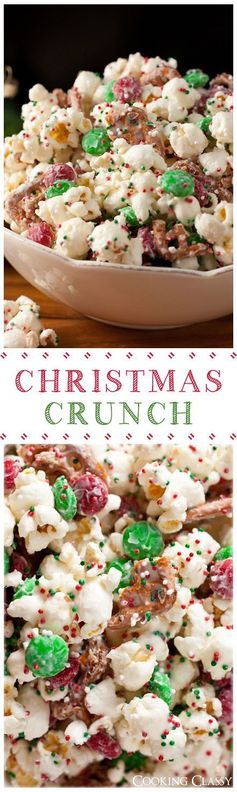 Christmas Crunch (Funfetti Popcorn Christmas Style