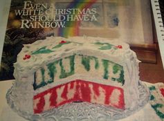 Christmas rainbow jell-o poke cake..1980