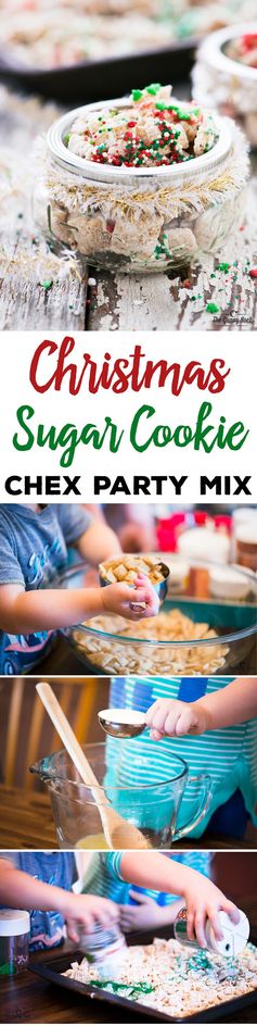 Christmas Sugar Cookie Chex Party Mix