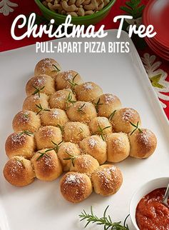 Christmas Tree Pull-Apart Pizza Bites