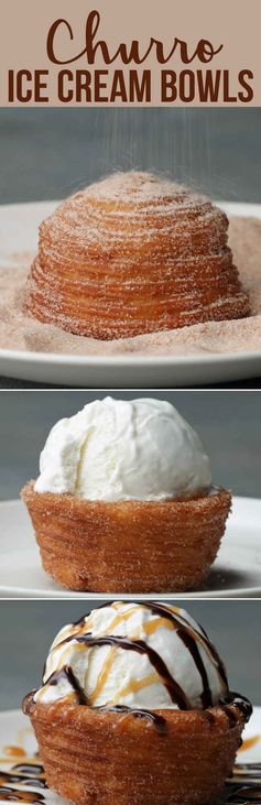 Churro Ice Cream Bowls