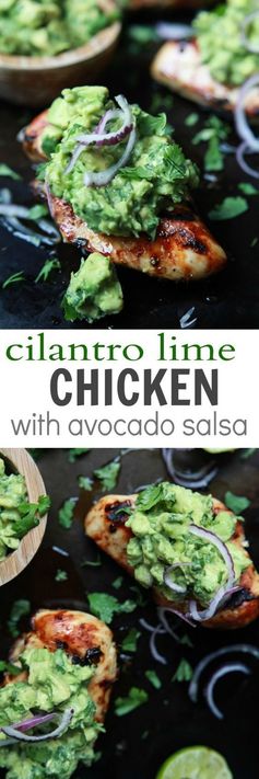 Cilantro Lime Chicken with Avocado Salsa