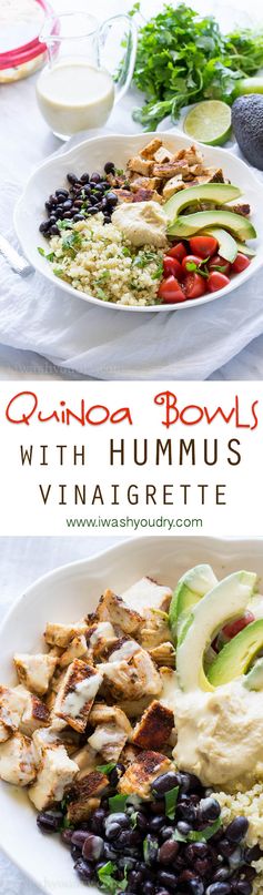 Cilantro Lime Quinoa Bowls with Hummus Vinaigrette