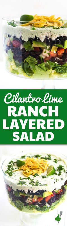 Cilantro Lime Ranch Layered Salad