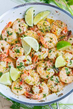 Cilantro Lime Shrimp Scampi with Zucchini Noodles