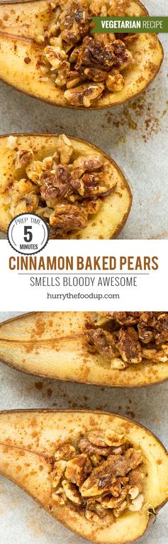 Cinammon Baked Pears (5 + 25 Min, Vegetarian