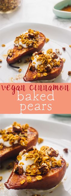 Cinnamon Baked Pears (Vegan (VIDEO