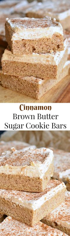 Cinnamon Brown Butter Sugar Cookie Bars