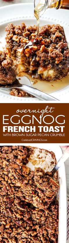 Cinnamon Eggnog French Toast Casserole