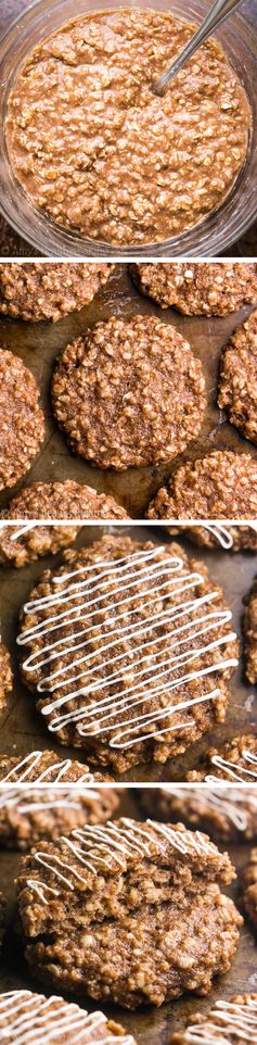 Cinnamon Roll Oatmeal Cookies