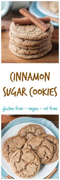 Cinnamon Sugar Cookies (Gluten Free, Dairy Free