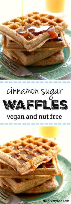 Cinnamon Sugar Egg Free Waffles