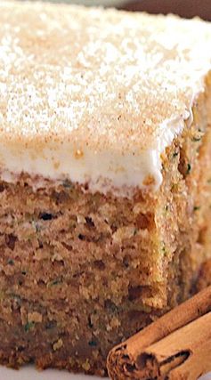 Cinnamon Zucchini Cake with Cream Cheese Frosting