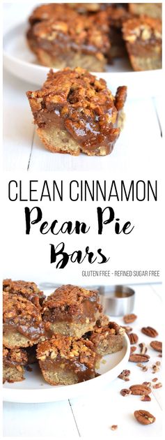 Clean Cinnamon Pecan Pie Bars