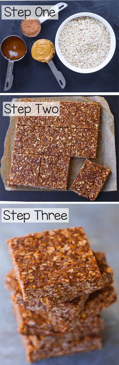 Clean Eating Chocolate Oatmeal No Bake Bars