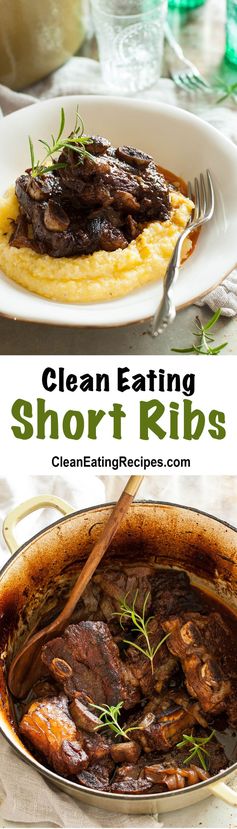 Clean Eating Short Ribs Recipe with Garlic and Rosemary