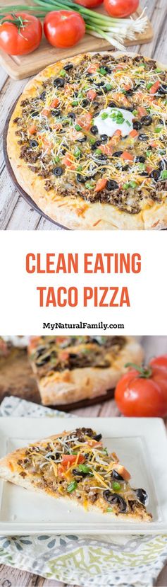 Clean Eating Taco Pizza Recipe with Spicy Marinara Sauce