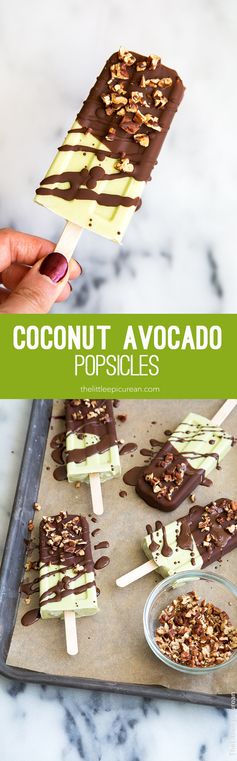 Coconut Avocado Popsicles