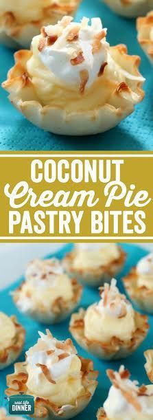 Coconut Cream Pie Pastry Bites