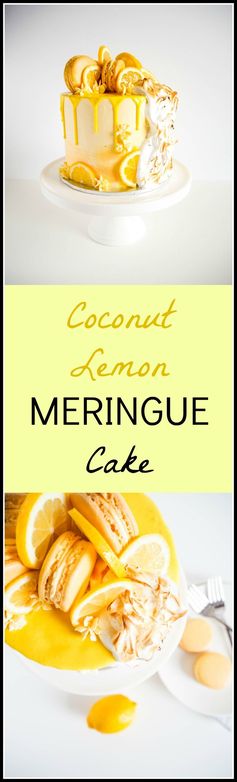 Coconut Lemon Meringue Cake