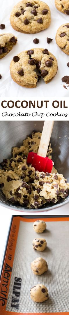 Coconut Oil Chocolate Chip Cookies