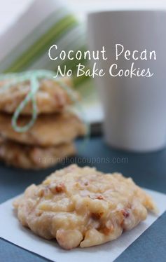 Coconut Pecan No Bake Cookies