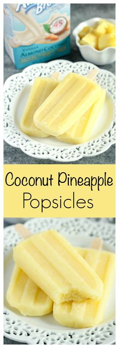 Coconut Pineapple Ice Pops