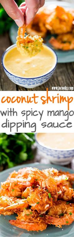 Coconut Shrimp with Spicy Mango Dipping Sauce