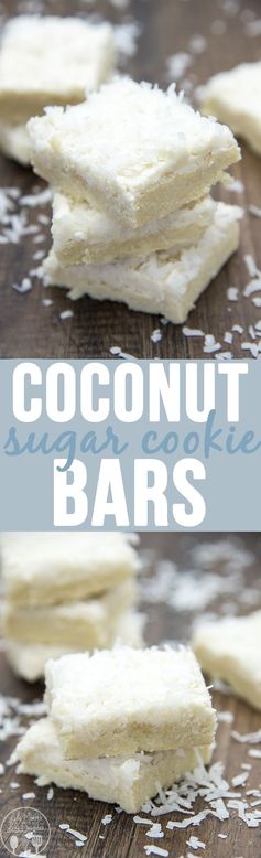 Coconut Sugar Cookie Bars