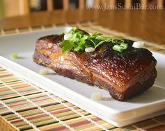 Coffee-Peach Glazed Pork Belly