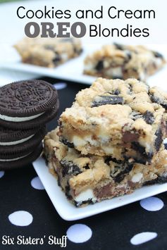 Cookies and Cream Oreo Blondies