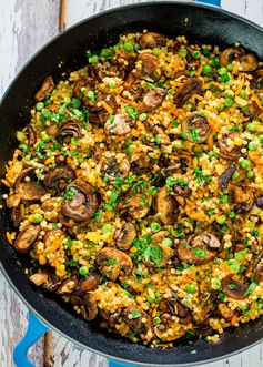 Couscous Pilaf with Sauteed Mushrooms