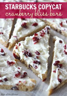 Cranberry Bliss Bars (Starbucks Copy Cat