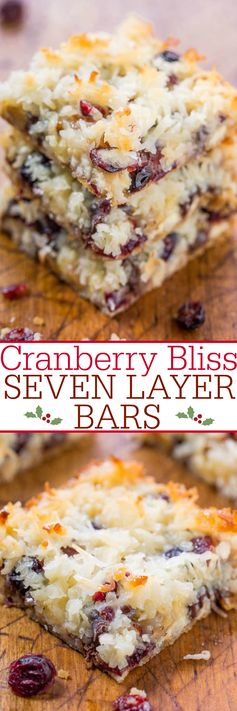 Cranberry Bliss Seven Layer Bars