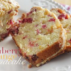 Cranberry Orange Cream Cheese Pound Cake