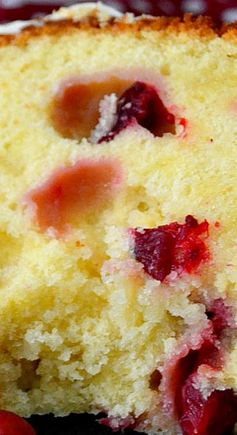 Cranberry Orange Pound Cake with Cream Cheese Glaze