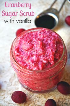 Cranberry Sugar Scrub Recipe with Vanilla